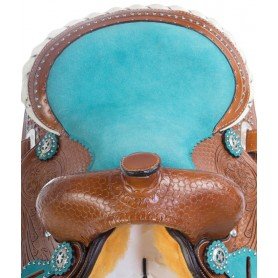 110888 Youth Barrel Racing Show Western Leather Trail Horse Saddle Tack Set