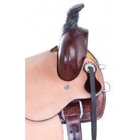 110911 Youth Western Roping Hard Seat Ranch Work Leather Horse Saddle Tack Set