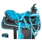 Blue Barrel Racer Western Synthetic Pleasure Trail Show Horse Saddle Tack Pad