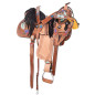 Navajo Feathers Western Barrel Racing Tooled Leather Trail Horse Saddle Tack