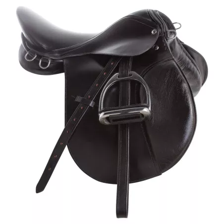 8042NB New Black All Purpose English Riding Saddle Set