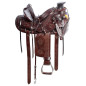 Dark Oil Wade Tree Roping Hard Seat Western Leather Ranching Horse Saddle Tack
