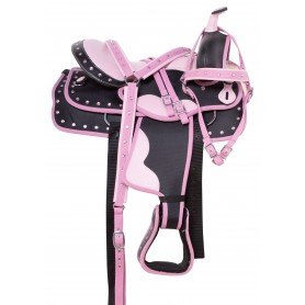 110957 Pink Cordura Western Synthetic Show Trail Horse Saddle Tack