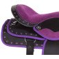 Purple Western Crystal Barrel Racing Trail Synthetic Horse Saddle Tack Set