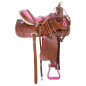 Pink Inlay Crystal Barrel Racing Western Horse Saddle 14 15 16 17
