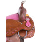 Pink Inlay Crystal Barrel Racing Western Horse Saddle 14 15 16 17