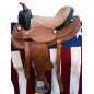 New 15 Tan Tooled Leather Western Pleasure Horse Saddle
