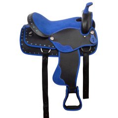 9924 Royal Blue Trail Synthetic Western Horse Saddle Tack Set