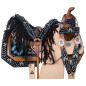 Pistol Cowgirl Western Barrel Racing Crystal Show Leather Horse Saddle Tack Set