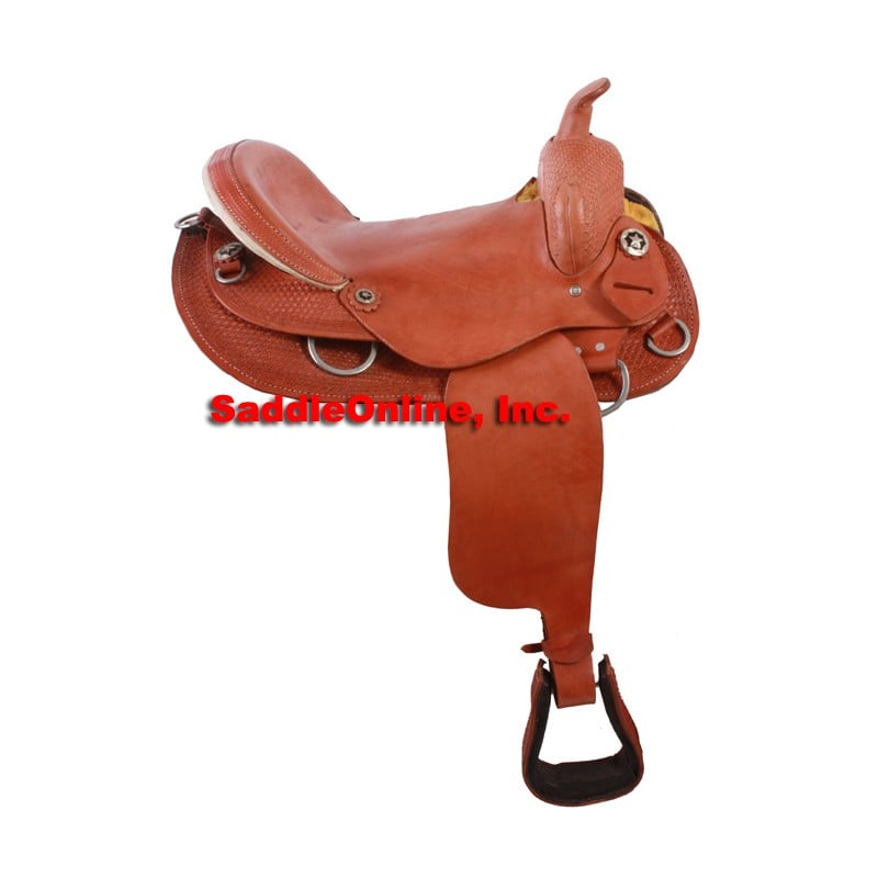 12 Youth Western Pony Saddle Red Seat