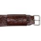 Brown Hand Carved Western Premium Leather Horse Saddle Back Cinch Flank Strap