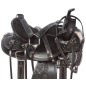 Black Leather Gaited Western Pleasure Trail Riding Horse Saddle Tack Set