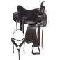 Black Leather Gaited Western Pleasure Trail Riding Horse Saddle Tack Set