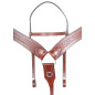 Western Leather Tack Set Headstall Reins Breast Collar Hand Carved Tooling