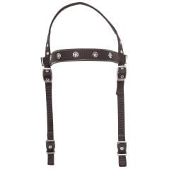 TS039 Brown Synthetic Nylon Texas Star Silver Show Western Horse Tack Set