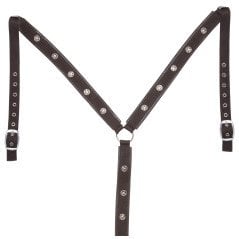 TS039 Brown Synthetic Nylon Texas Star Silver Show Western Horse Tack Set