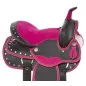 Western Synthetic Pink Crystal Show Kids Youth Horse Saddle Tack 12 13