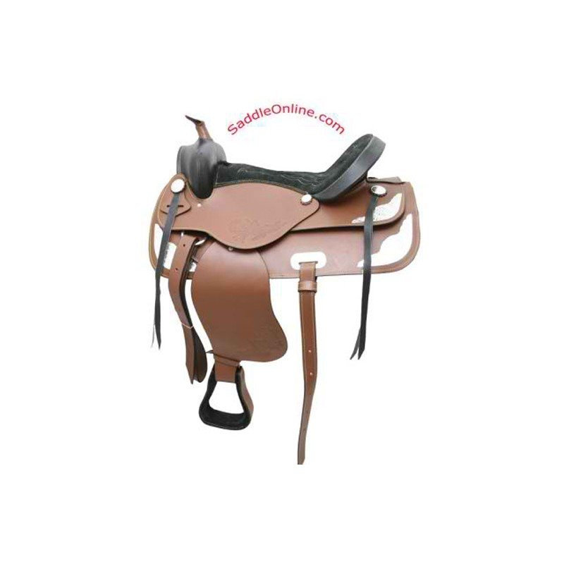 16 17 18 NEW LEATHER SHOW SADDLE WITH SHOW TACK