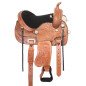 Kids Western Leather Tooled Barrel Racing Pleasure Trail Horse Saddle Tack
