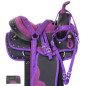 Purple Synthetic Western Pony Youth Kids Saddle 10"