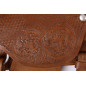 Hand Carved Leather Stunning Western Trail Barrel Saddle