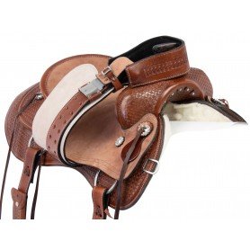 111037 Team Roping Western Cowboy Ranch Work Premium Leather Horse Saddle Tack