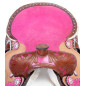 Premium Pink Show Western Barrel Racing Trail Leather Horse Saddle Tack Package 14