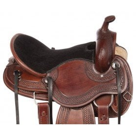110894G Gaited Round Skirt Comfy Western Tooled Leather Pleasure Trail Horse Saddle Tack