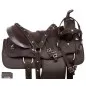 Black Western Pleasure Trail Synthetic Light Weight Horse Saddle Tack Set