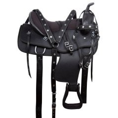 111006 Black Cordura Western Endurance Trail Comfy Light Weight Horse Saddle Tack
