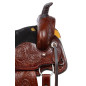 Youth Kids Western Leather Tooled Roping Ranch Horse Saddle Tack Set