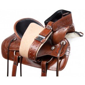110902 Western Endurance Pleasure Trail Comfy Leather Horse Saddle Tack Set