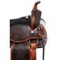 Premium Leather Tooled Western Pleasure Trail Ranch Antique Oil Horse Saddle Tack Set
