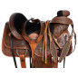 AceRugs Classic Western Trail Riding Wade Tree Leather Horse Saddle Tack Set 16
