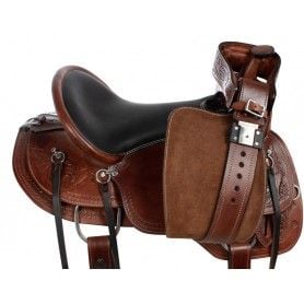 111064 Western Pleasure Trail Endurance Leather Horse Saddle Tack Set