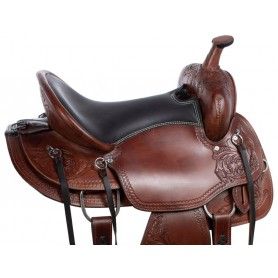 111064 Western Pleasure Trail Gaited Leather Horse Saddle Tack Set