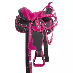 10531 Adorable Pink Crystal Pony Kids Youth Saddle Tack 10
