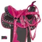 Western Synthetic Pink Crystal Show Kids Youth Horse Saddle Tack 12 13