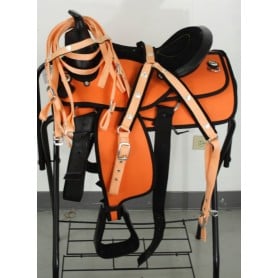 14 Orange Youth Horse Synthetic Saddle
