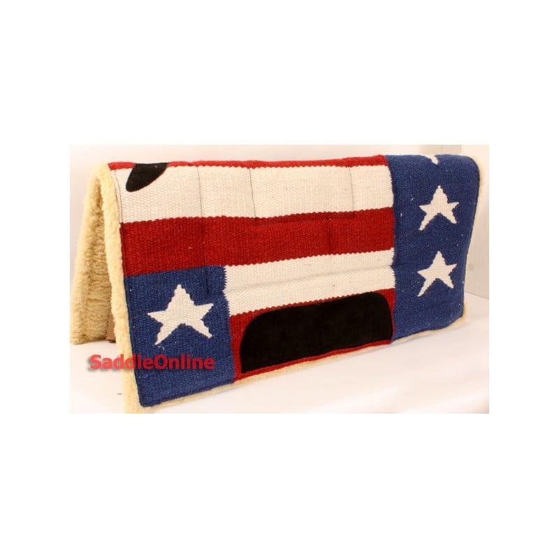 Premium USA Flag Fleece Lined Saddle Pad