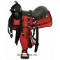 New 16 Beautiful Red Cordura Synthetic Saddle W Tack