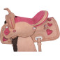Pink Heart Western Barrel Saddle 15