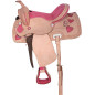 Pink Heart Western Barrel Saddle 15