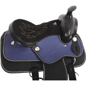New 12 Pony Mini Blue Black Western Horse Saddle Tack