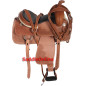 Natural Tooled Western Leather Saddle 15