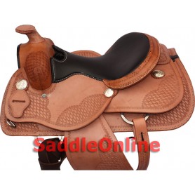 14 Tan Leather Western Trail Horse Saddle Tack