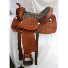 Limited Editon Tooled Western Trail Leather Saddle