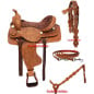 Brown Western Leather Trail Saddle Package 18
