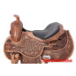 Custom Made Tooled Western Trail Saddle 16 17