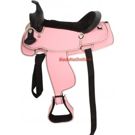 New 14 15 16 Beautiful Pink Cordura Saddle W Tack & Pad